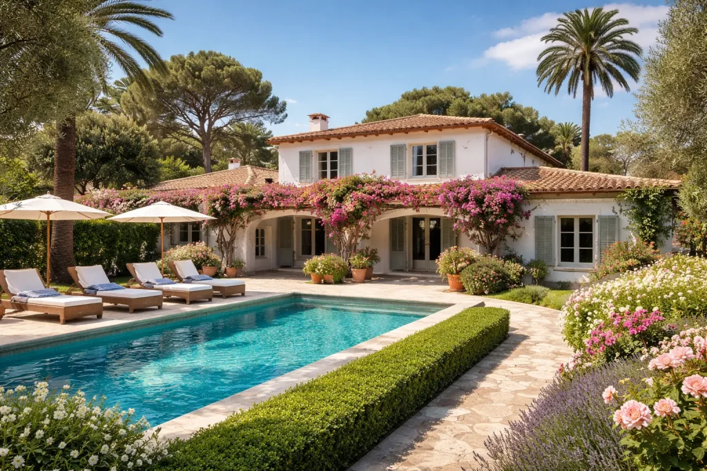 Villa provençale avec piscine et jardin fleuri à Saint-Tropez